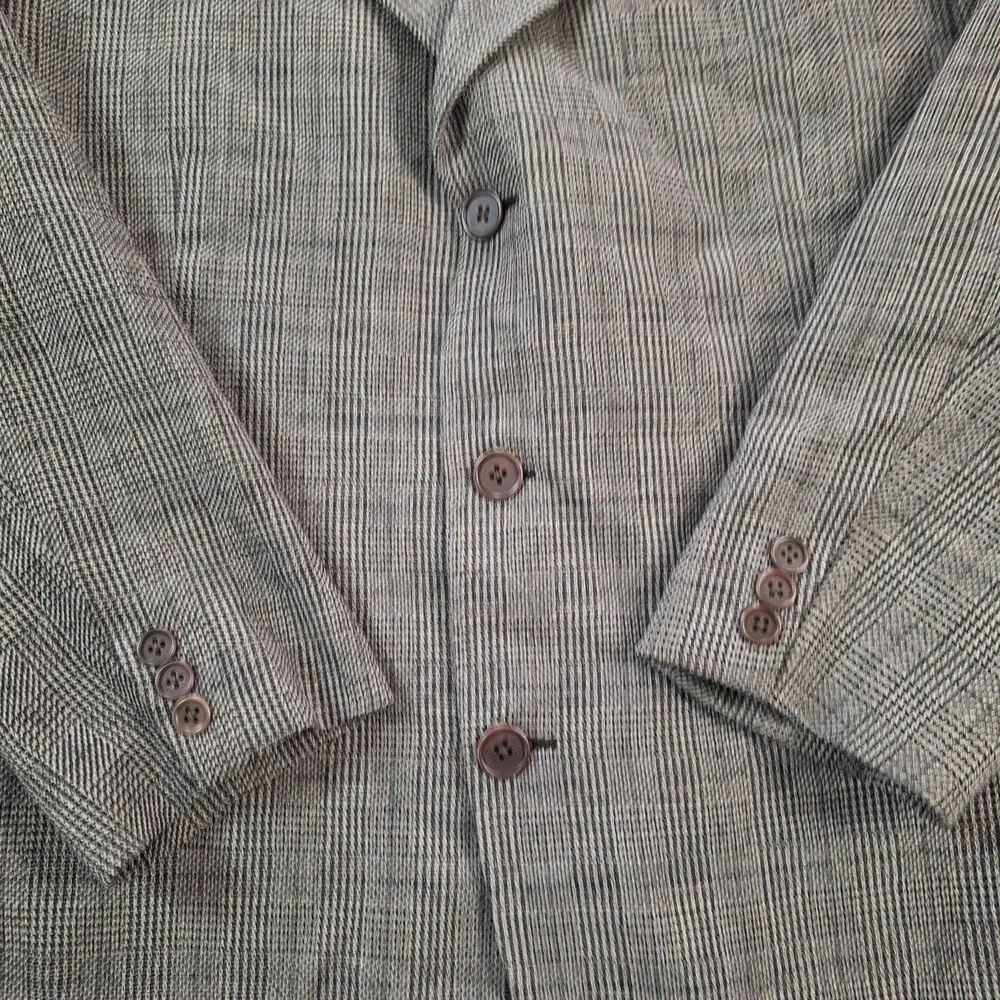 Giorgio Armani Blazer Mens 42R Glen Plaid Le Collezioni 3 Button Made in Italy